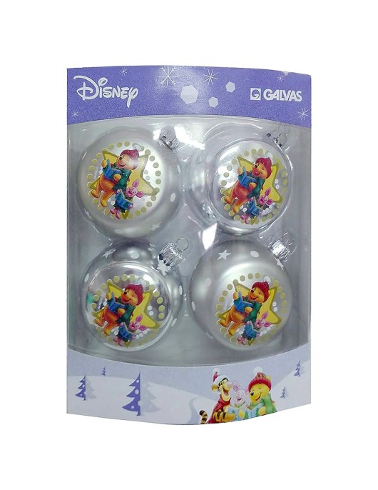 Μπάλες Winnie the Pooh πακ=4 τεμ φ7.5cm ø7,5cm Winnie The Pooh