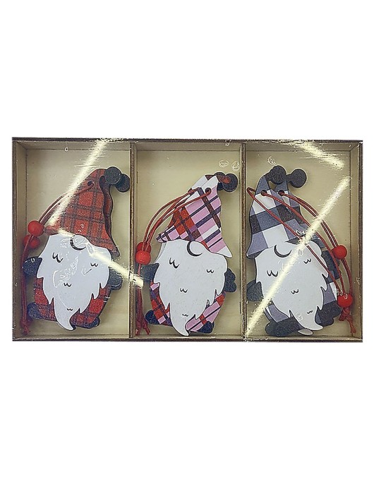 Στολίδια Ξύλινοι Άγιοι 6τεμ σε Display Κουτί=18x10cm, Στολίδι= ~8,5x5cm Xmasfest 1133161