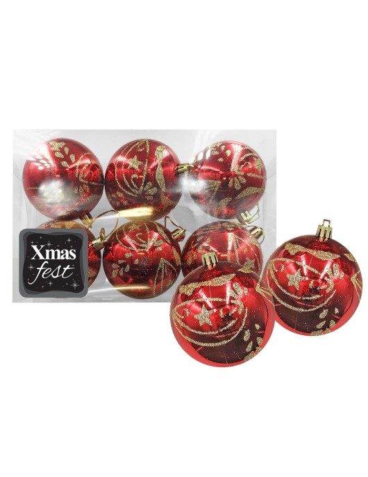 Μπάλες Ντεκόρ 6τεμ φ8 ø8cm Xmasfest 1133170