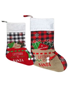 Μπότα Χριστουγέννων Letters to Santa 48x27cm Xmasfest 1133208