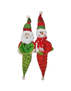 Κουκλάκι Άγιος-Χιονάνθρωπος με Θήκη για Γλυκά 50x13cm Xmasfest 1133248