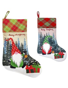 Μπότα Χριστουγέννων Λινάτσα Νανάκια 48x28cm Xmasfest 1133289