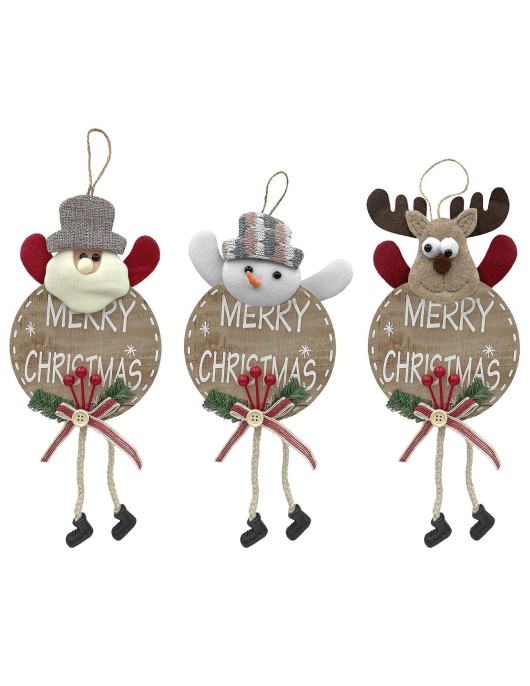 Στολίδι Ξύλινο Merry Christmas 30x14cm Xmasfest 1133406