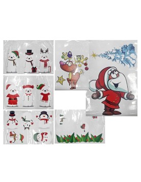 Αυτοκόλλητα Χριστουγεννιάτικα για Τζάμια 2 τεμ 50x35cm Xmasfest 1133417