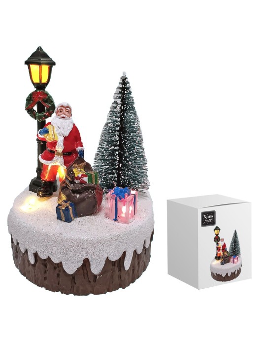 Παράσταση Άγιος με Φανάρι & Δέντρο 12cm Xmasfest 1133483