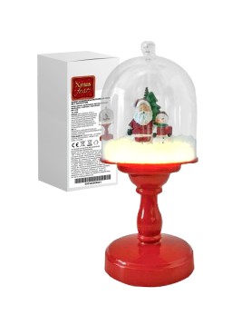 Φανάρι Χιονόμπαλα Επιτραπέζια Οβάλ με 4 Λειτουργίες 30x13x13cm Xmasfest 1133486