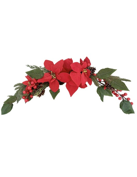 Αψίδα με Χριστουγεννιάτικη Διακόσμηση Αλεξανδρινά 75cm Xmasfest 1133517