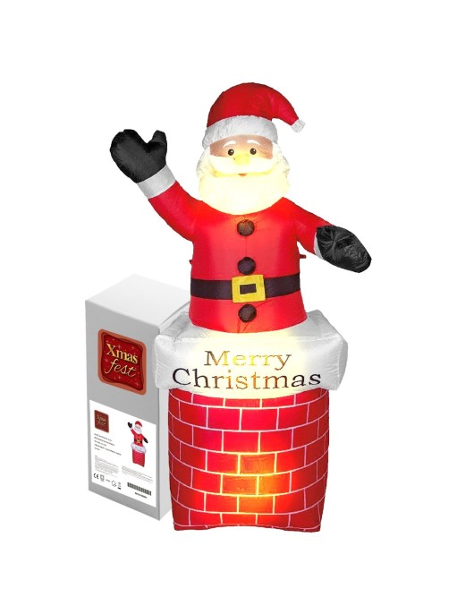 Άγιος Καμινάδα 2,1m με φως Φουσκώνει-Ηλεκτρικός Ip44 Xmasfest 1133530