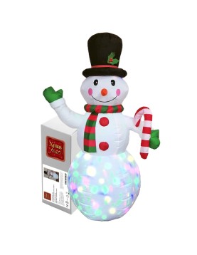 Χιονάνθρωπος 1,8m Φουσκώνει-Ηλεκτρικός με Προτζέκτορα Ip44 Xmasfest 1133531