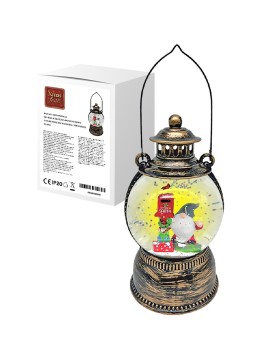 Φανάρι Χιονόμπαλα με φως &amp; Περιστρεφόμενο Χιόνι Xmasfest 1133536