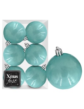 Μπάλες Περλέ Θαλασσί πακ=6τεμ φ10 ø10cm Xmasfest 1133559