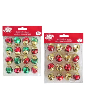 Καμπανάκια Σχέδιο Κουκουνάρι σετ=16τεμ 2x2cm Xmasfest 1133614