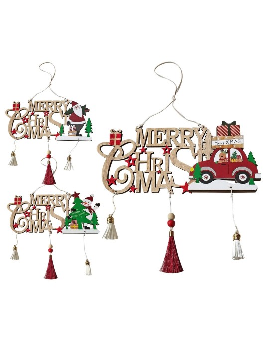 Ξύλινο Κρεμαστό Merry Christmas 24x11cm Xmasfest 1133658