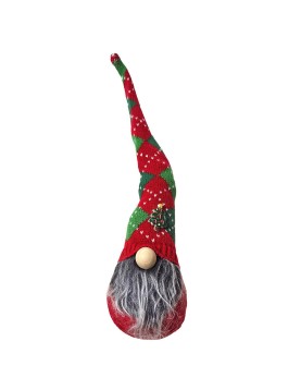 Άγιος Gnome Πράσινο-Κόκκινο Σκούφο 38cm Xmasfest 1133671