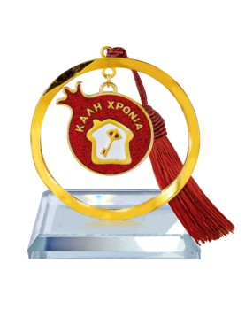 Γούρι Επιτραπέζιο Κρυστάλλινο Σπίτι-Κλειδί ~8x5cm Xmasfest 1133703