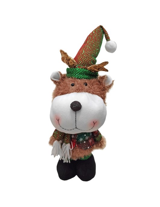 Τάρανδος Πάνινος με Σκούφο 55x16cm Xmasfest 1133723