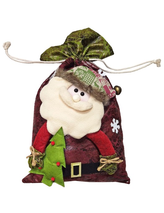 Σάκος Άγιος Βασίλης με Κουδούνι 55x35cm Xmasfest 1133731