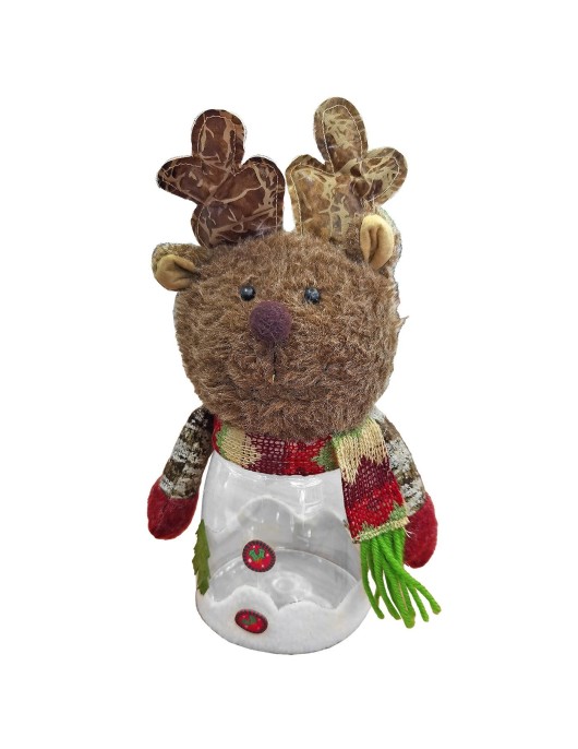 Τάρανδος Φιγούρα με Βάζο Γλυκών 25x9cm Xmasfest 1133733