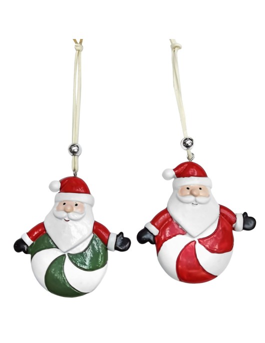 Στολίδι Polyresin Άγιος σε Τροχό 7,5cm Xmasfest 1133750