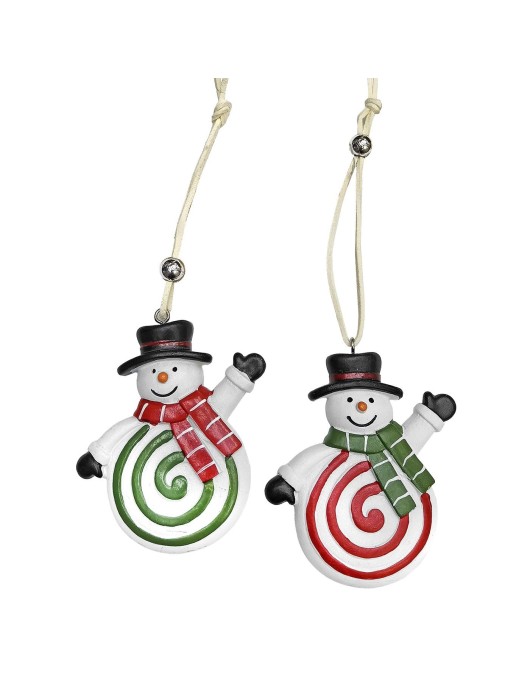 Στολίδι Polyresin Χιονάνθρωπος 8cm Xmasfest 1133753