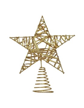 Κορυφή Μεταλλική Σπιράλ Άστρο Χρυσό 22x18cm Xmasfest 1133772