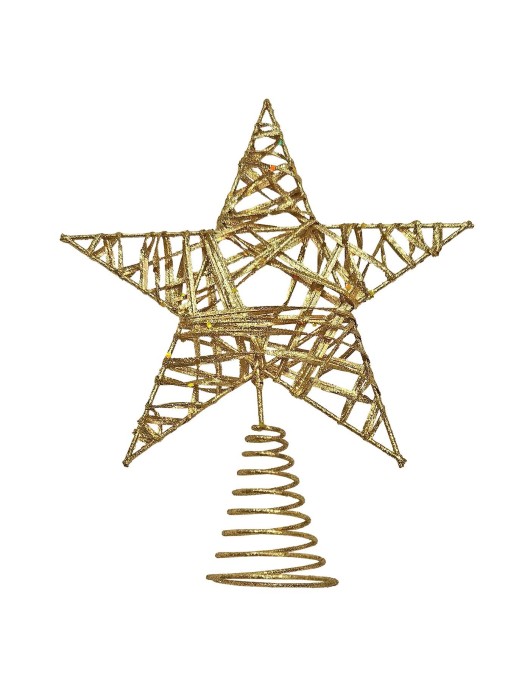 Κορυφή Μεταλλική Σπιράλ Άστρο Χρυσό 22x18cm Xmasfest 1133772