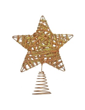 Κορυφή Μεταλλική Σπιράλ Άστρο με Σχοινάκια 22x18cm Xmasfest 1133773