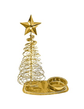 Κηροπήγιο Ρεσώ Μεταλλικό με Δέντρο 16,5x10,5cm Xmasfest 1133788
