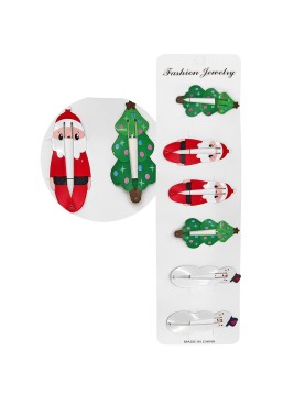 Κλιπ Μαλλιών Xmas σετ=6 τεμ 5cm Xmasfest 1133797