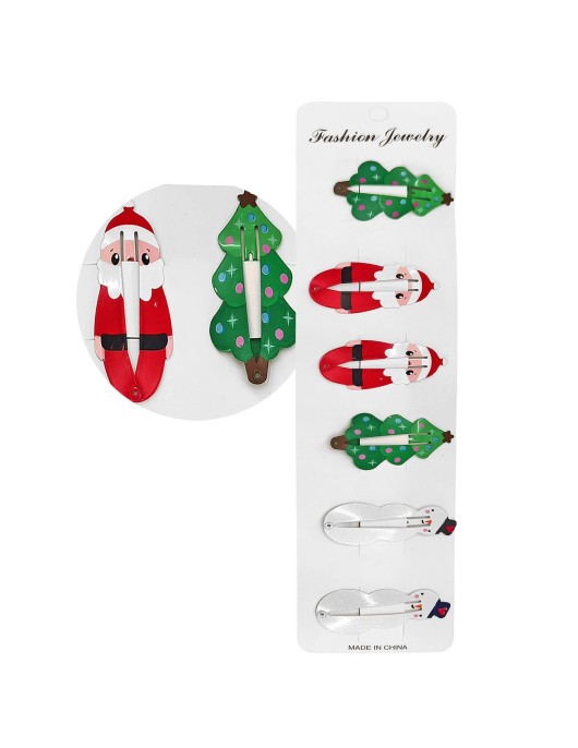 Κλιπ Μαλλιών Xmas σετ=6 τεμ 5cm Xmasfest 1133797