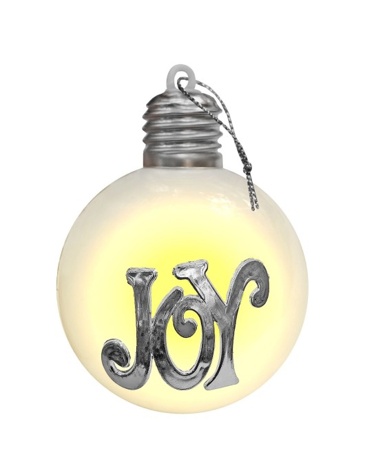 Μπάλα Xmas με φως & Ασημί Αξεσουάρ ø8cm Xmasfest 1133801