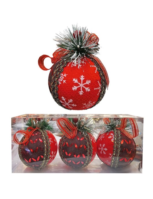 Μπάλα Xmas Υφάσματα & Αξεσουάρ ø8cm Xmasfest 1133803