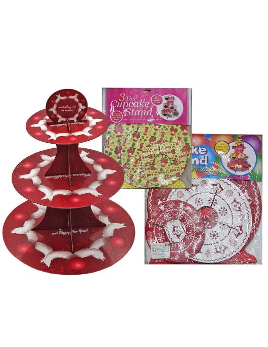 Βάση για Cupcake Xmas Τριώροφη 35 xø30cm Xmasfest 1133815