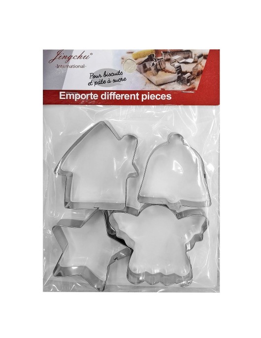 Κουπ πατ Μεταλλικά σετ=4 Φιγούρες Xmas 19x14cm (φιγούρα ~6-7cm) Xmasfest 1133818