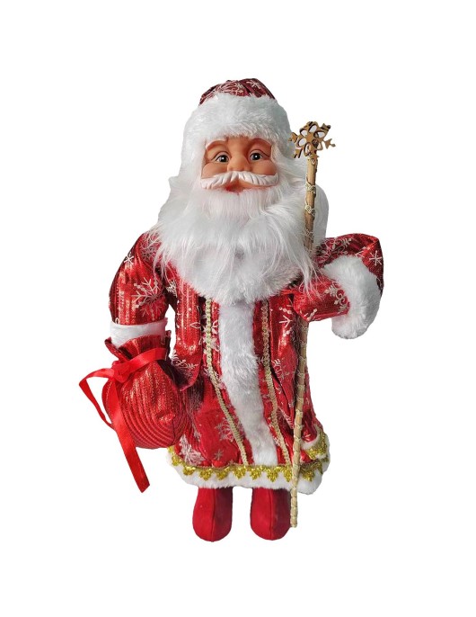 Άγιος Βασίλης Αληθοφανής με Κόκκινο Μανδύα 45cm Xmasfest 1133823