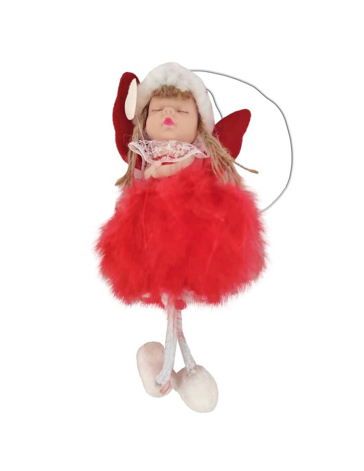 Στολίδι Κρεμαστό Αγγελάκι με Κόκκινο Φόρεμα 20cm Xmasfest 1133832