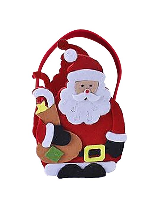 Καλάθι Τσόχινο Άγιος με Δώρα 16x15x6cm Xmasfest 1133837