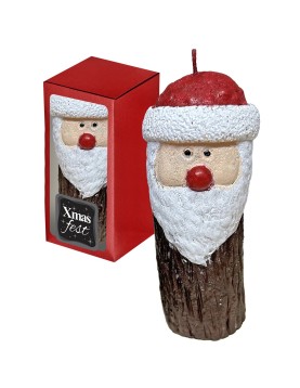 Κερί Άγιος Βασίλης σε Κορμό 15x7cm Xmasfest 1133845