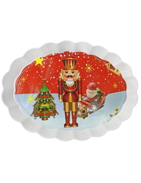 Δίσκος Πλαστικός Οβάλ Καρυοθραύστης 36x25cm Xmasfest 1133869