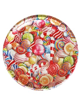 Δίσκος Πλαστικός Στρογγυλός Μπάλες-Καραμέλες ø32cm Xmasfest 1133870