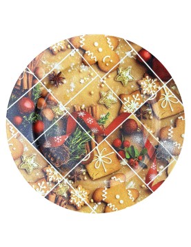 Πιατέλα Πλαστική Μπισκότα και Μπάλες ø31cm Xmasfest 1133874