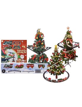 Τρένο Μπαταρίας με Βάση για Δέντρο Χριστουγεννιάτικο 49x43x6cm Ράγες= ø80cm Xmasfest 1133877