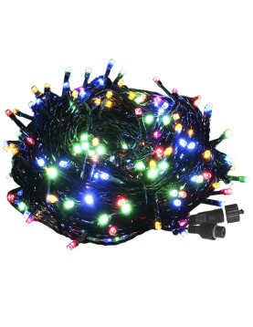 100 Λαμπάκια LED Πολύχρωμα σε Σειρά με Επέκταση &amp; Προγράμματα IP44 5m (δεν Περιέχεται ο Μετασχηματιστής) Xmasfest 1133886
