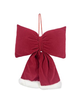 Φιόγκος Κόκκινος Γεμισμένος Φουσκωτός 29x21x5cm Xmasfest 1133903