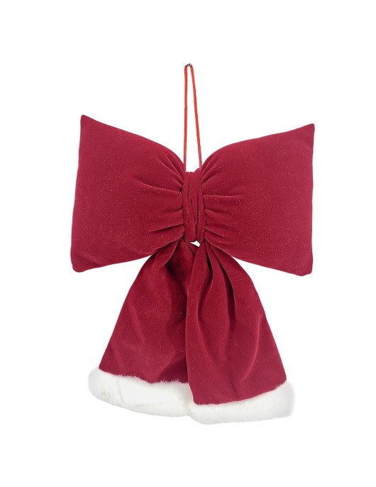 Φιόγκος Κόκκινος Γεμισμένος Φουσκωτός 29x21x5cm Xmasfest 1133903