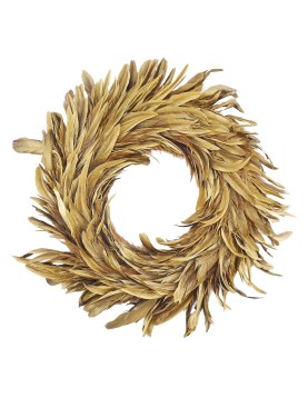 Στεφάνι με Φτερά &amp; Πούπουλα Χρυσό ø50cm Xmasfest 1133905