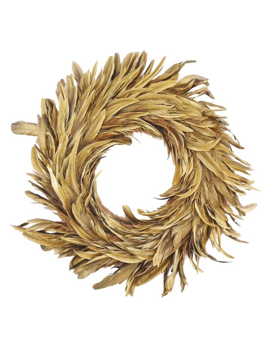 Στεφάνι με Φτερά & Πούπουλα Χρυσό ø50cm Xmasfest 1133905
