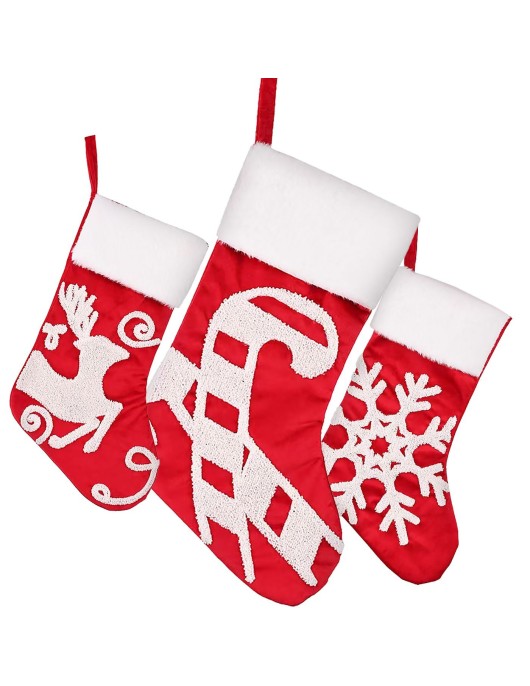 Μπότα Χριστουγέννων Βελουτέ 3D Σχέδια 45x29cm Xmasfest 1133935