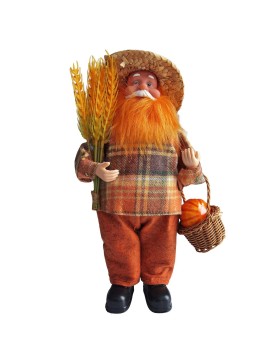 Άγιος Βασίλης Αληθοφανής με Κολοκύθα 31cm Xmasfest 1133946