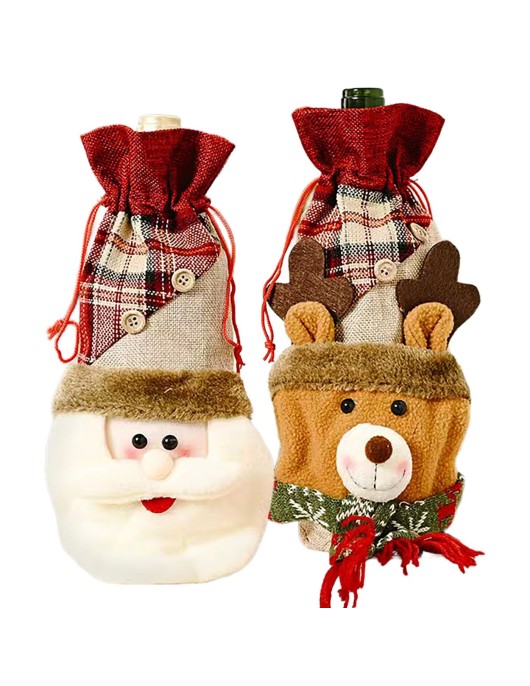 Θήκη Κρασιού με 3D Φιγούρα Xmas 30x13cm Xmasfest 1133952